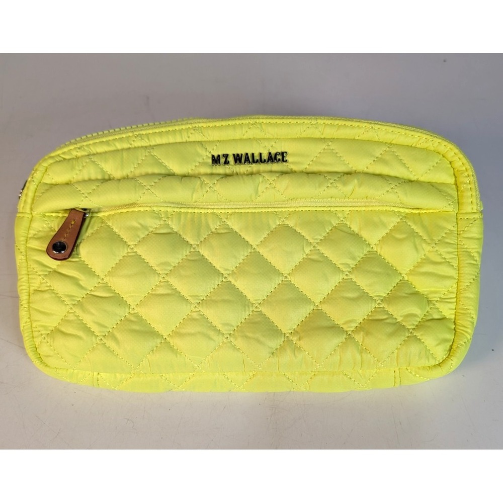 MZ Wallace Metro Belt Bag Women OS Neon Green Quilted Athleisure Fanny Pack